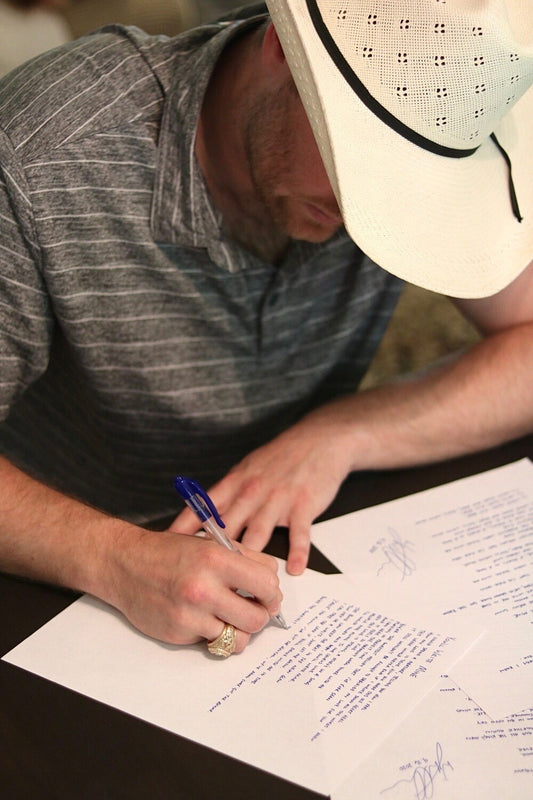 Autographed Hand Written Lyrics