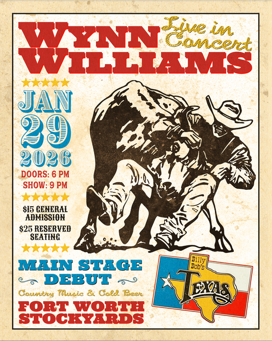 Autographed Limited Edition Poster - Wynn's Billy Bob's Texas Debut